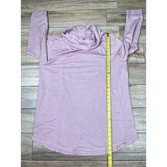 Carole Hochman French Terry Cowl Neck Tunic Mauve Large - Picture 7 of 8